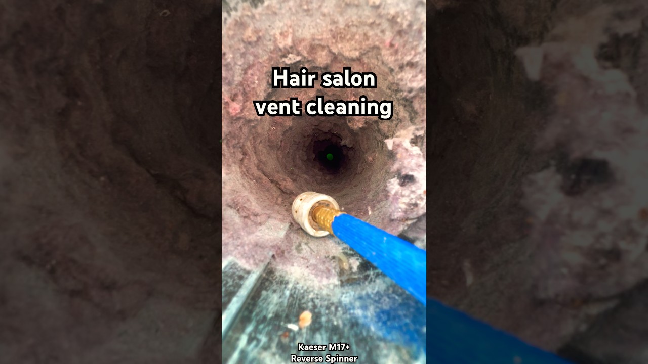 How Dryer Vents are Cleaned #oddlysatisfying #kaeser