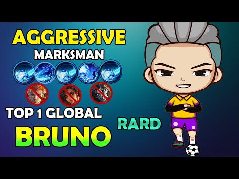 I'LL Kick Your Head Like Ball ! Top 1 Global Bruno Gameplay And New Build 2020 - ML