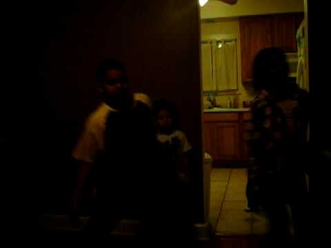 The final run thru of my kids learning th e thriller dance