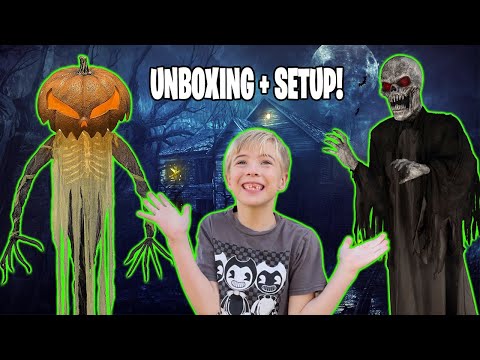 Unboxing Headless Jack & Mr. Dark Animatronics from Spirit Halloween!
