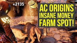 Assassin's Creed Origins Tips BEST MONEY FARM SPOT (AC Origins Money)