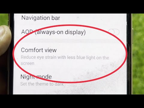 What is Comfort view Settings in LG Phones