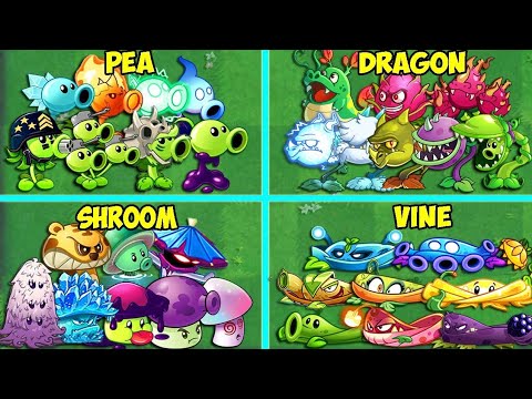 PVZ 2 - Random 15 Team Plants LEVEL 1 Battlez - Which Plant Team Will Win?