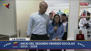 Delcy Rodríguez en inicio de clases, 12 de enero de 2026