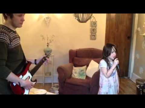 Poppy and Matthew on guitar hero