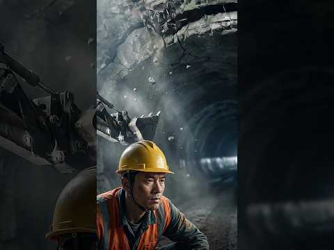 Tunnel Excavation Is More Dangerous Than It Looks! ⛏️🚇 #shorts  #excavator #automobile #8bit