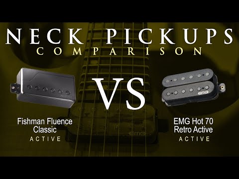 Fishman FLUENCE CLASSIC vs EMG HOT 70 RETRO ACTIVE - Active Neck Pickup Guitar Tone Comparison Demo