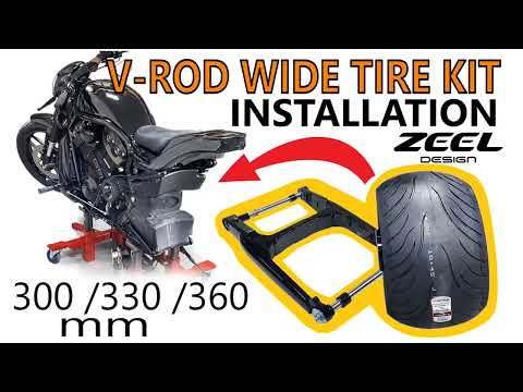 V-Rod Wide tire kit installation - ZEEL Design