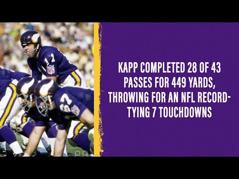 This Day in History: Vikings' Kapp throws for seven touchdowns