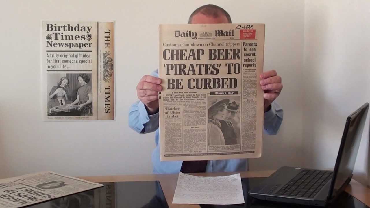 November 1982 Newspaper Review - A Unique 30th Birthday Gift