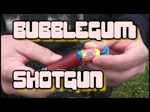 Shooting  BUBBLEGUM out of a Shotgun