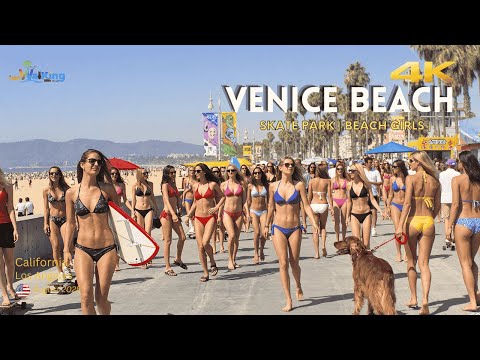 VENICE BEACH 🏖  SkatePark 🌴 [4K] California 🇺🇸