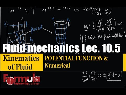 Fluid Mechanics lec.10.5 Kinematics of fluid( POTENTIAL FUNCTION and Numerical)GATE/IES/PSU