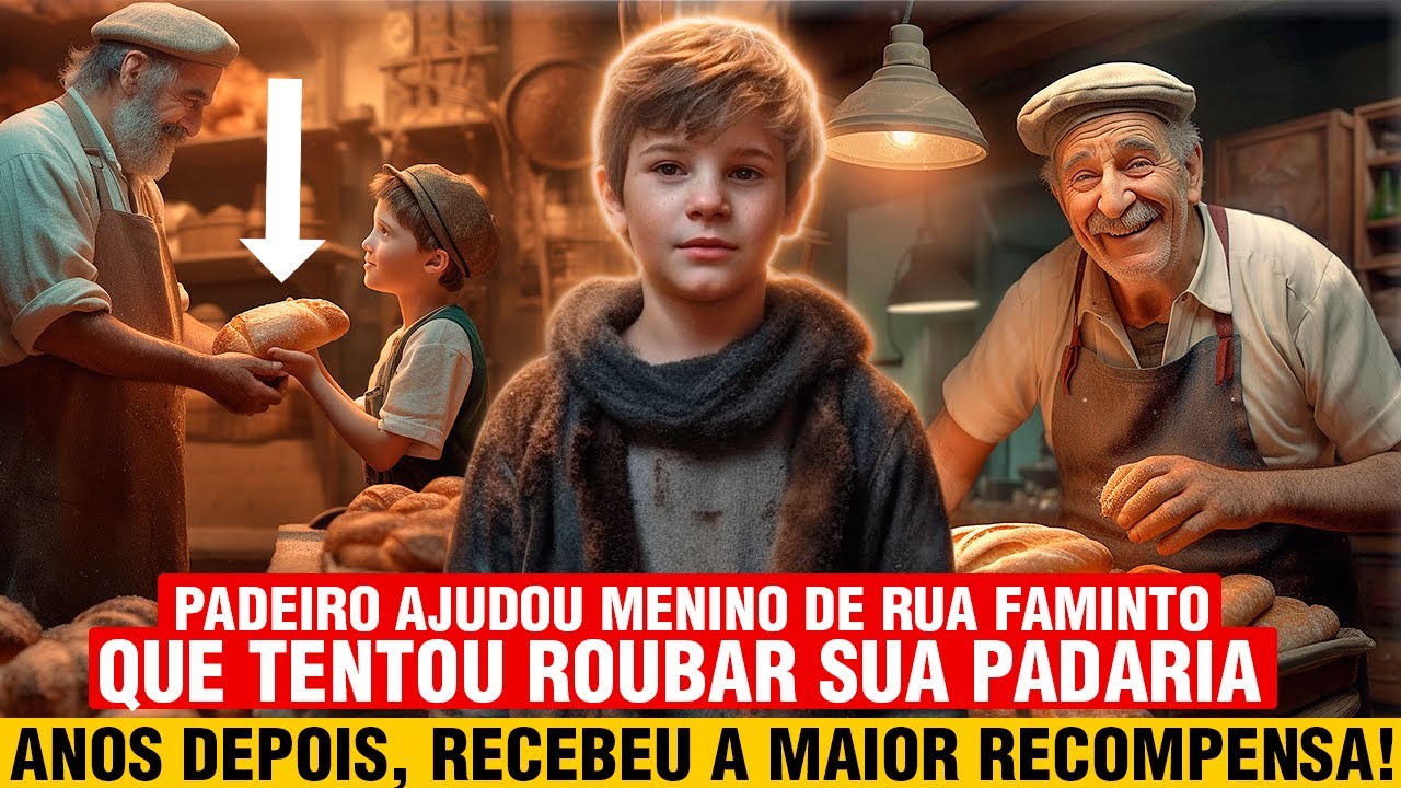 Padeiro ajuda menino de rua que tentou roubar sua padaria, anos depois, não acredita no que recebe.