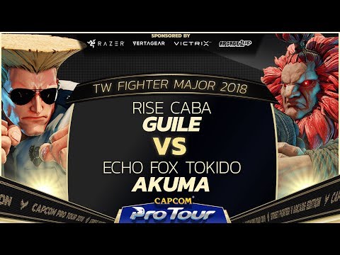 RISE Caba (Guile) vs Echo Fox Tokido (Akuma) - TW FIghter Major 2018 Losers Finals - SFV - CPT 2018