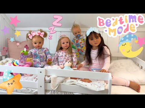REALISTIC EVENING ROUTINE WITH REBORN DOLLS - BATHS 🛁 TEETH & NEW PAJAMAS!