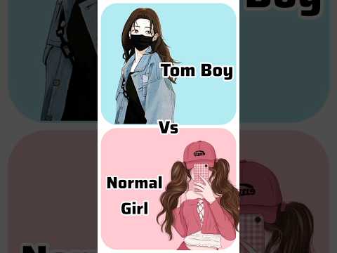 Tomboy vs Normal girl #hazelcreation #trending #shortsfeed #shorts