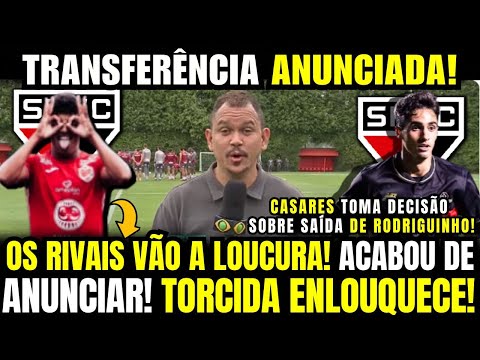 EXCLUSIVO!! SÃO PAULO VENCE OS RIVAIS E GARANTE REFORÇO SURPRESA PARA ALEGRIA DE CRESPO! SPFC HOJE