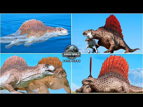 Dimetrodon All Awesome Animations & Interactions 🦖 Jurassic World Evolution 3 Synapsid