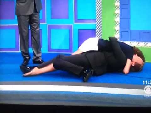 Insane girl tackles Drew Carey on The Price is Right