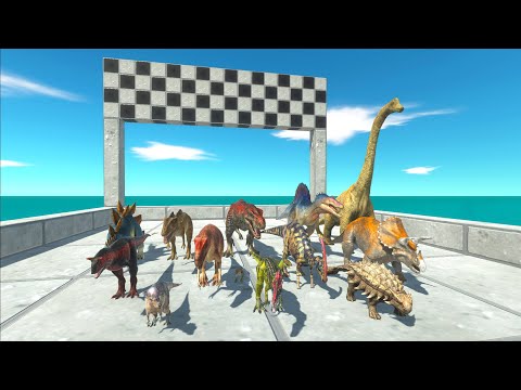 FLOOD SEA SPEED RACE DINOSAURS CHAMPIONS HAPPY! - Animal Revolt Battle Simulator