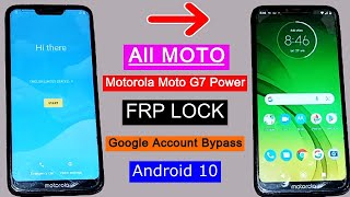 Motorola G7 Power Frp Bypass | All Moto Frp Bypass | Google Account Unlock Without PC Android 10