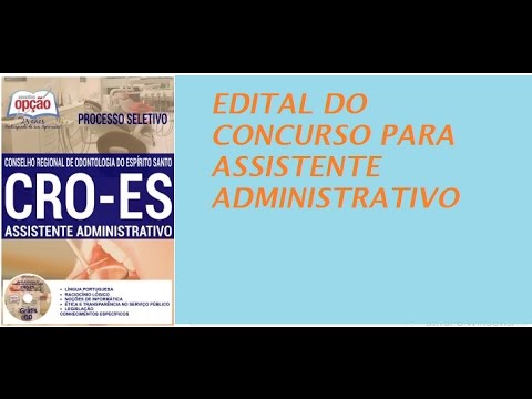 Edital do Concurso Assistente Administrativo CRO ES