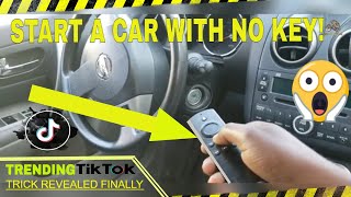 How to start a car without keys || Trending Tiktok Trick  revealed