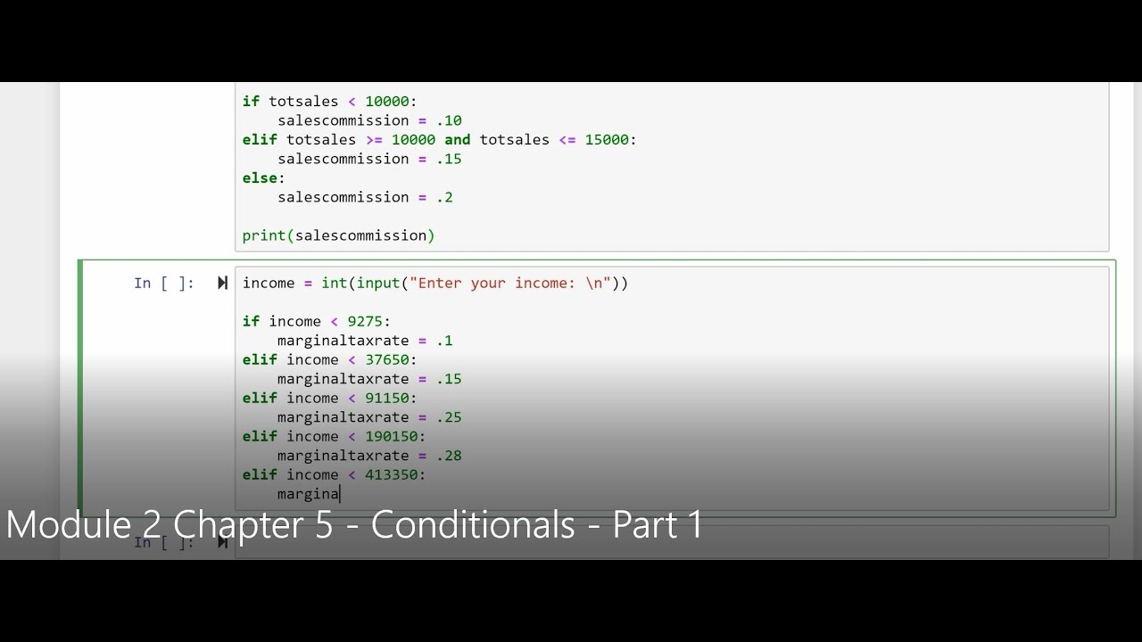 Python - Lesson #8 - Module 2 Chapter 5 - Conditionals - Part 1