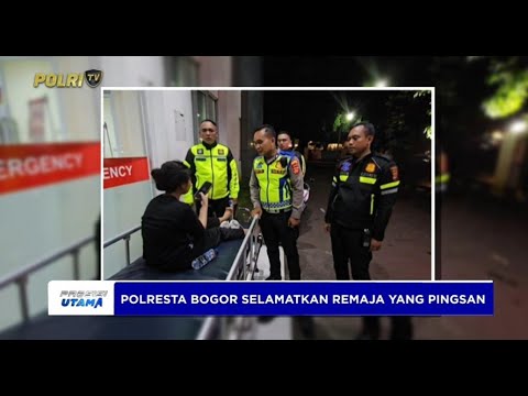 SATLANTAS POLRESTA BOGOR KOTA SELAMATKAN REMAJA YANG PINGSAN SAAT LARI DI SEKITAR KEBUN RAYA