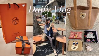 VLOG|駐在妻の日常とエルメス購入品🐴♡|フェイラーバッグの中身🍒