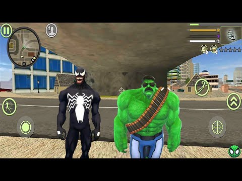 Super Venom Spiderman Rope Hero Gangster in city 🤩 #18 Android Gameplay