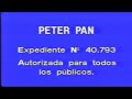 PETER PAN 1953 Inicio VHS España Edición 1993