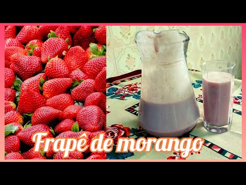 FRAPE DE MORANGO SUPER DELICIOSO #frapedemorango #cozinhareterapiaoficial  #frape