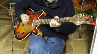 Dave Playing 1960s Danelectro Coral Firefly Hollow Body Guitar