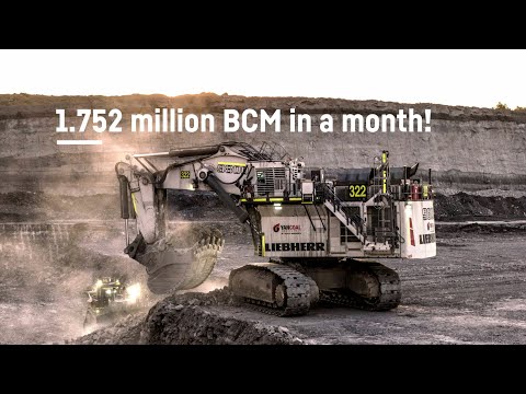 1.752 million BCM moved in a month! The R 9800 in Australia with Yancoal | Liebherr