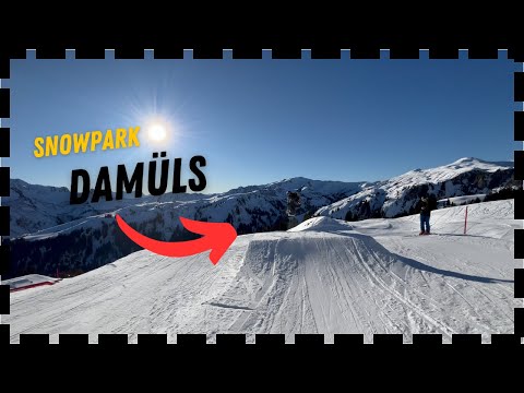 Action Snowboarding im Snowpark Damüls