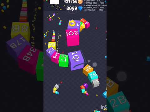 CUBE ARENA 2048 WORLD RECORD #highest #score #2048 #2248 #cube #merge #master #best #viral #gameplay