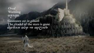 Minas Tirith (Sindarin lyrics in Tengwar) - Lord of the Rings: Return of The King