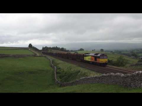 Colas 60026 crawls up the incline at Greengates working 6J37 - 13/06/17
