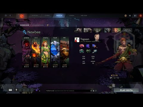 dota2sup Topson Monkey king Newbee vs OG -Ti9