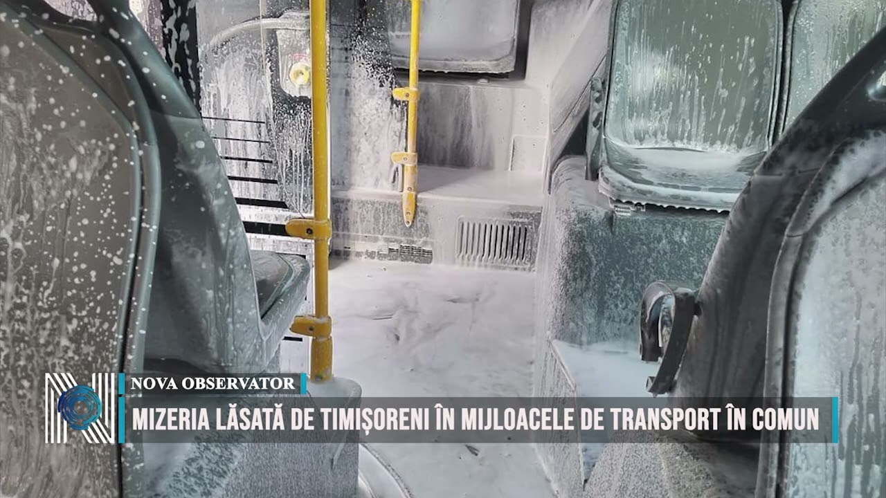 MIZERIA LĂSATĂ DE TIMIȘORENI ÎN MIJLOACELE DE TRANSPORT ÎN COMUN