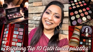 RANKING MY TOP 10 GOTH EYESHADOW PALETTES 2026 | SMITHY SONY