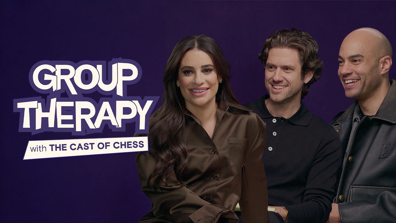 Lea Michele, Aaron Tveit and Nicholas Christopher Go to 'Chess' Group Therapy | Cosmopolitan
