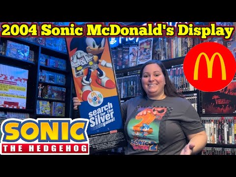 RARE 2004 SONIC THE HEDGEHOG MCDONALDS Store Display - SEARCH FOR THE SILVER Happy Meal Toy!