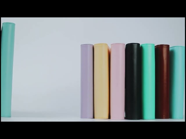 Vídeo relacionado con Lanpn Aesthetic - Carpeta A6 de 6 anillas, 2 paquetes, tapa dura de lino, pequeños anillos redondos para tarjetas fotográficas, planificador para papel A6 para oficina, escuela, revistas, colecciones