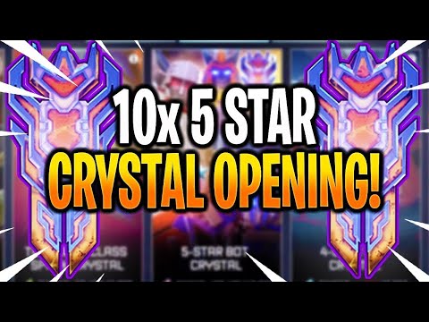 *NEW* 10x 5 STAR BOT CRYSTAL OPENING! - Transformers: Forged To Fight