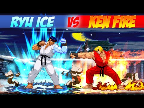 Master Master Ryu Ice ❄️vs Ken Fire 🔥 INSANE BATTLE