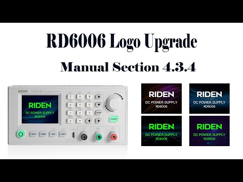 RD6006 operation series video(manual 4.3.4) - Logo update