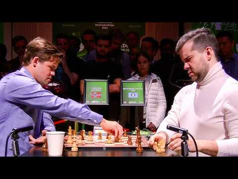 NEPOMNIACHTCHI AND CARLSEN BATTLE TO THE END IN WILD BLITZ GAME